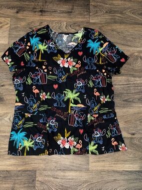 Disney scrubs Print Hawaiian lilo and stitch
